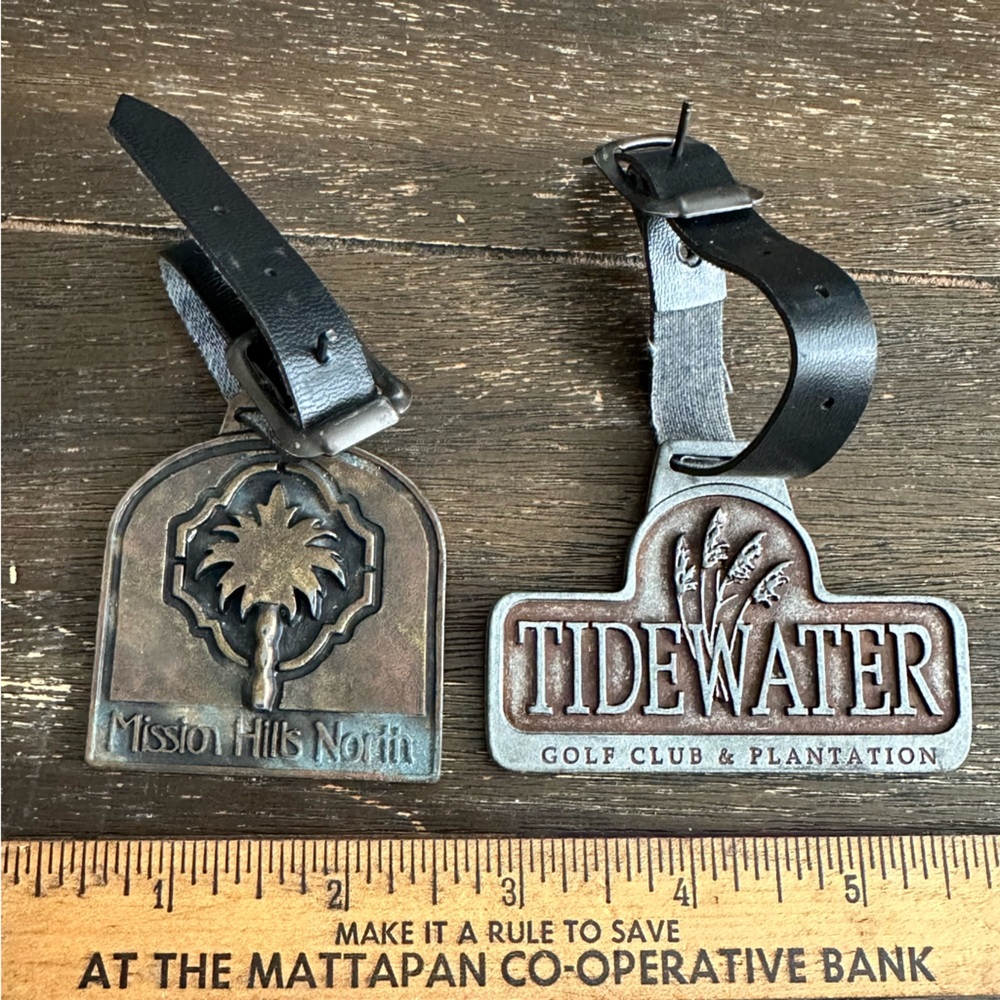 Vintage golf bag tags. A great gift for that golfer in your life.